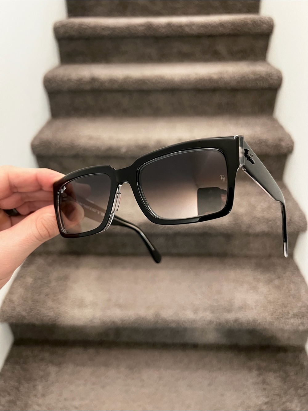 NEW Ray-Ban RB2191 12943M Unisex Inverness Sunglasses Black/Transparent